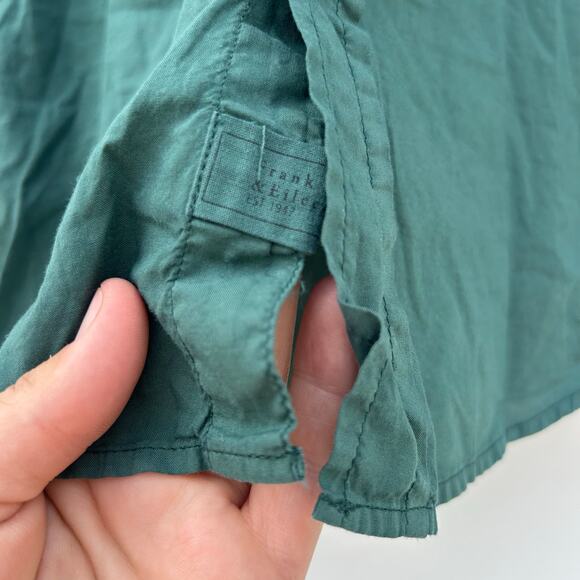 Frank & Eileen Barry Button Up Cotton Moss Army Olive Green Large Shirt - Picture 6 of 8